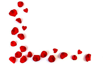 Flat lay with copy space  for the wedding, birthday, party or other celebration.