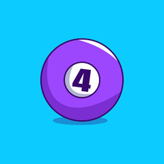 Billiard ball number five Vector, illustration of a Billiard Ball Icon - isolated vector illustration of Billiard Ball