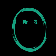 abstract face design with one line