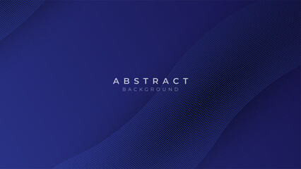 3D modern wave curve abstract presentation background. Luxury paper cut background. Abstract decoration, golden pattern, halftone gradients, 3d Vector illustration. Dark blue background