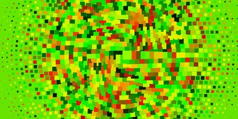 Light Green, Yellow vector background with rectangles.