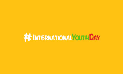 Fototapeta premium International youth day observed on august every year. Banner, poster, card, background design. Cultural and legal issues surrounding youth.
