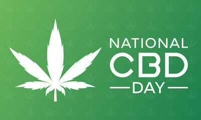 National cbd day banner, poster, card, background cbd holiday template. Celebrating a cannabinoid that is seemingly changing the lives of many. - Powered by Adobe