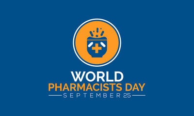 World pharmacists day observed on september each year. Banner, poster, card, background design. Always trusted for your health.