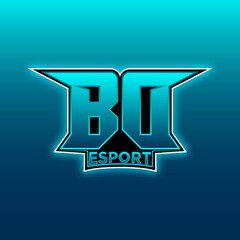 BD Initial Gaming Logo ESports Geometric Designs