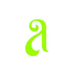 Letter A Floral Logo Simple Design