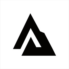 simple creative vector logo  mountain design