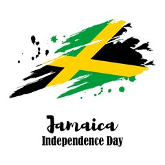 vector illustration for jamaica independence day.