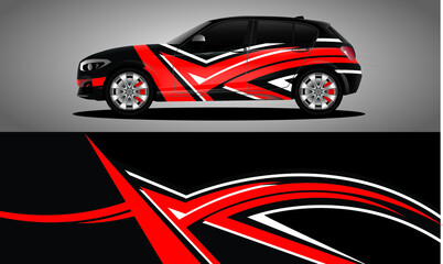 Car sticker or car wrap with natural natural concept with abstract line concept and initial A, can be installed on all