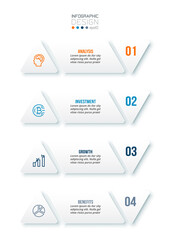 Business concept infographic template with workflow.