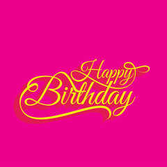 happy birthday flat design illustration