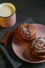 Cinnamon and coconut lemon buns