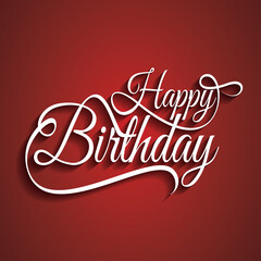 happy birthday flat design illustration