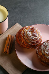 Cinnamon and coconut lemon buns