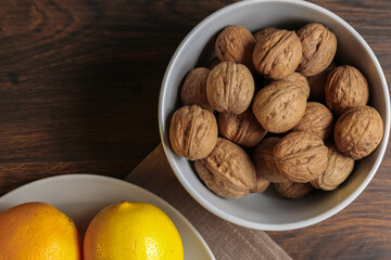 Lemons, oranges and walnuts