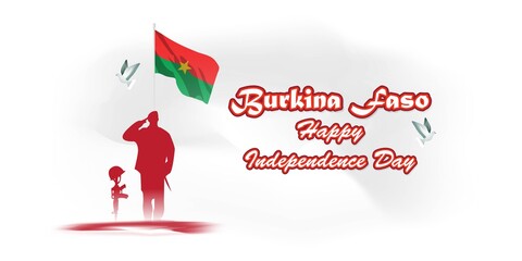 vector illustration for Burkina-Faso independence day.