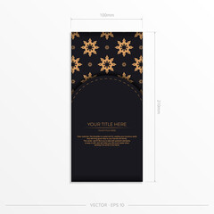 Luxurious postcard design with abstract vintage mandala ornament. Can be used as background and wallpaper. Elegant and classic vector elements ready for print and typography.