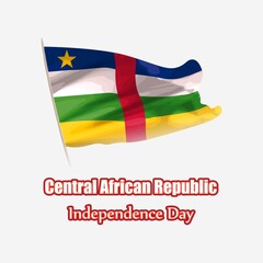 Fototapeta premium vector illustration for central African republic independence day.
