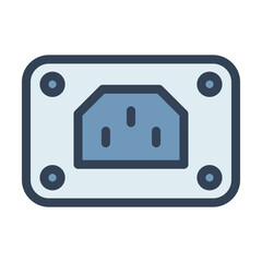 Fototapeta premium Power Port vector Icon- Modern style high quality vector illustration.