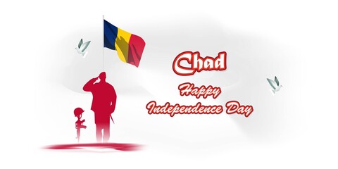 vector illustration for Chad independence day.