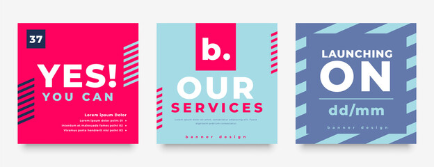 stylish social media package post banner design