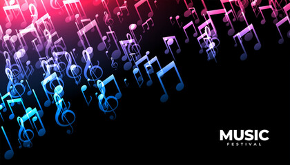 music sound notes background design