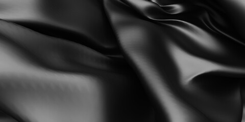 Abstract background luxury cloth. Smooth elegant black silk or satin