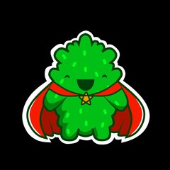 super hero bushes doodle