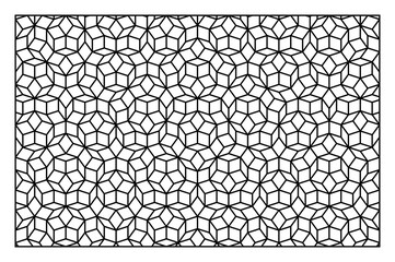 Quasi-periodic Middle Eastern Pattern. Laser Cutting Template.