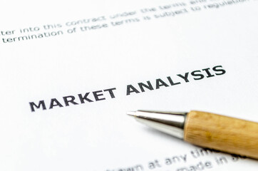 Market analysis with wooden pen
