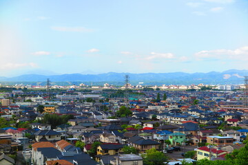 Fototapeta na wymiar 六道山公園から見た町の風景1