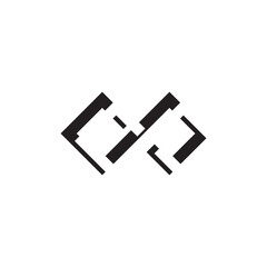 Infinity shape icon logo design