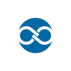 Infinity shape icon logo design