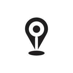 Pin location icon logo design template