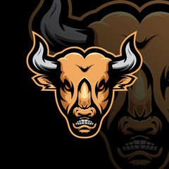 buffalo Mascot Logo Esport Logo Team stock images