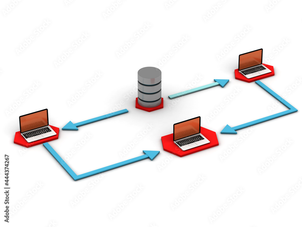 Aufkleber internet devices. global communication technology. 3d render