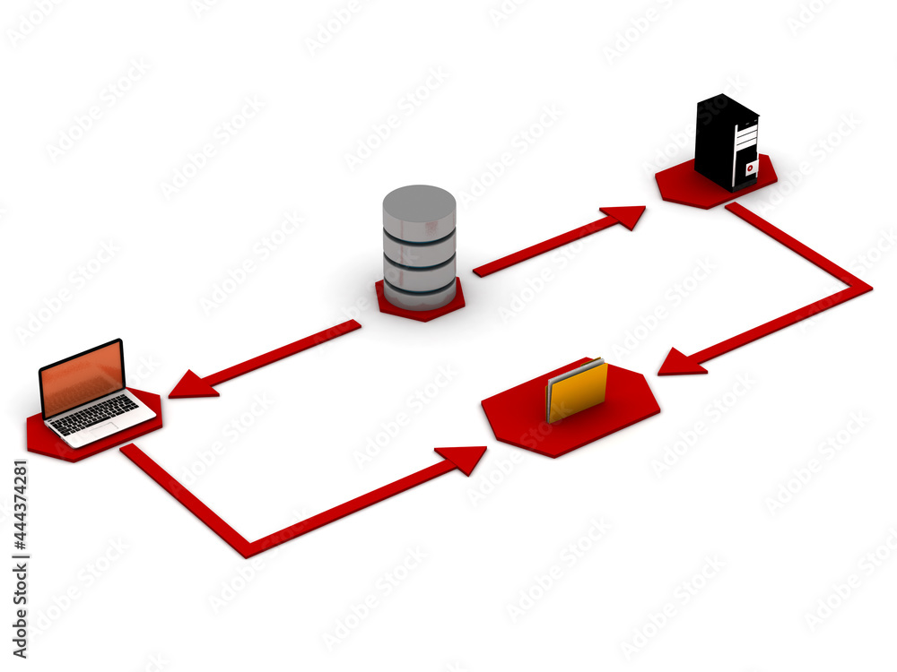 Poster internet devices. global communication technology. 3d render