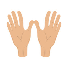 raised open hands