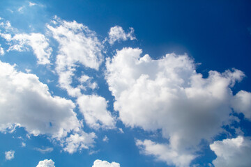 White clouds on a blue sky