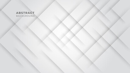 Obraz premium Abstract modern white geometric abstract shape with futuristic concept background