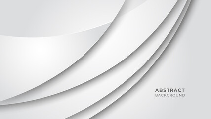 Obraz premium Abstract modern white geometric abstract shape with futuristic concept background