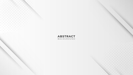 Minimal geometric white light background abstract design. Vector illustrations for business presentation, and marketing.