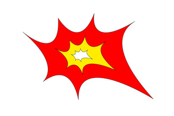 Boom  icon. Cartoon illustration