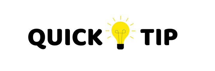 Quick tips icon Idea bulb education tricks.