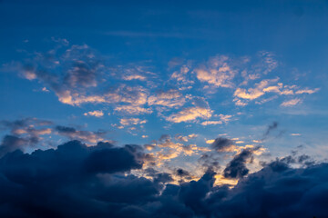 Blue sky with white clouds