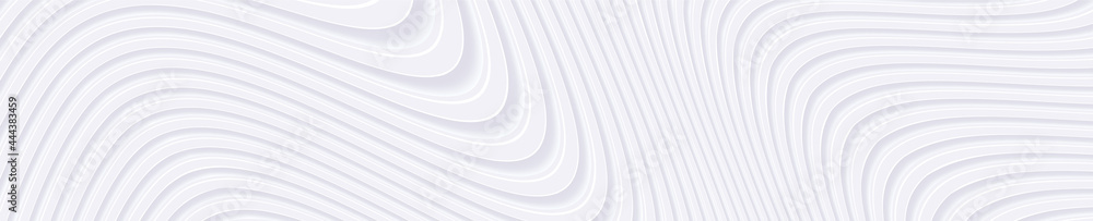 Poster 3d white wavy background for business presentation. abstract grey stripes elegant pattern. minimalis