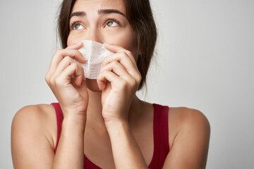 cold woman with handkerchief health problems virus