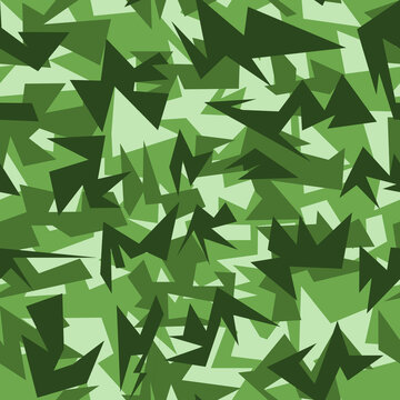 Seamless geometric shapes. Camouflage of a new design. Vector.