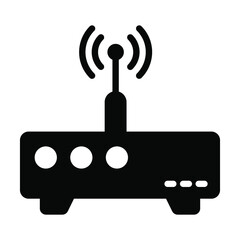 Router vector Icon-  Glyph style high quality vector illustration.