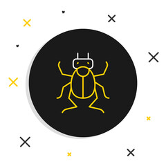 Line Beetle bug icon isolated on white background. Colorful outline concept. Vector